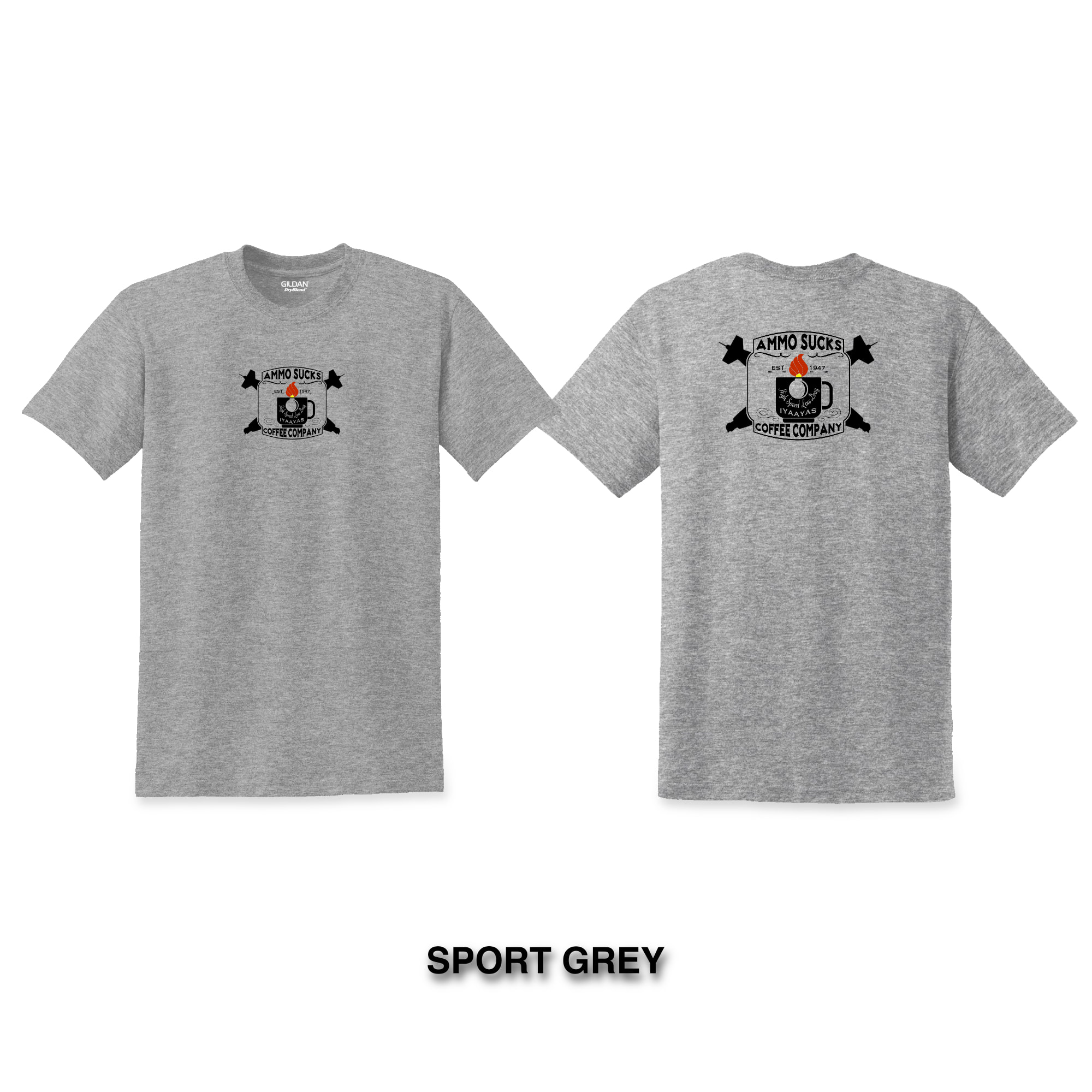 AMMO Sucks Coffee Company High Speed Low Drag T-Shirt Short Sleeve Gildan G500 100% Cotton